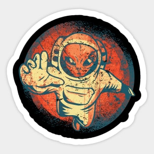 Alien Ufo Astronaut Space Sticker